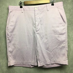 FJ Footjoy Mens Golf Shorts 38 Nylon Purple Flat Front 4 Pockets Soft Feel
